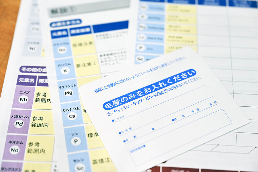 アンチエイジングドック毛髪ミネラル検査のイメージ