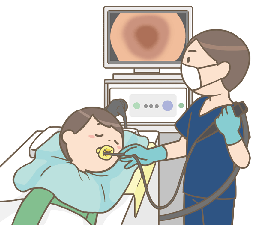 逆流性食道炎（胃食道逆流症）の診断の様子